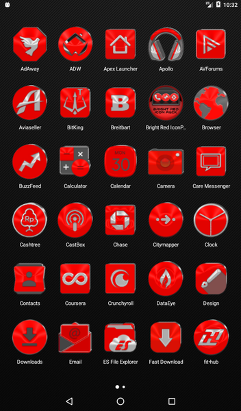Bright Red Icon Pack - عکس برنامه موبایلی اندروید