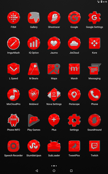Bright Red Icon Pack - عکس برنامه موبایلی اندروید