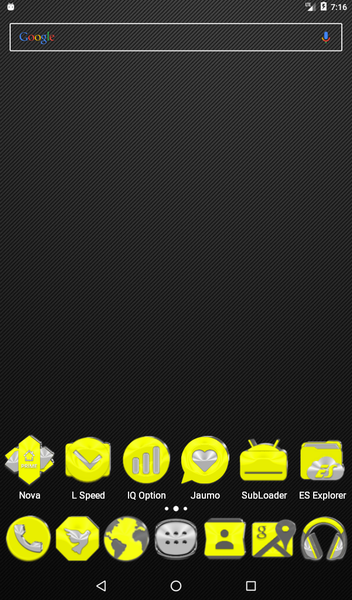 Bright Yellow Icon Pack - Image screenshot of android app