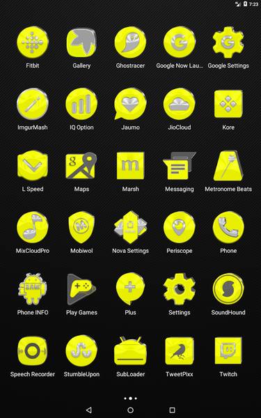 Bright Yellow Icon Pack - Image screenshot of android app