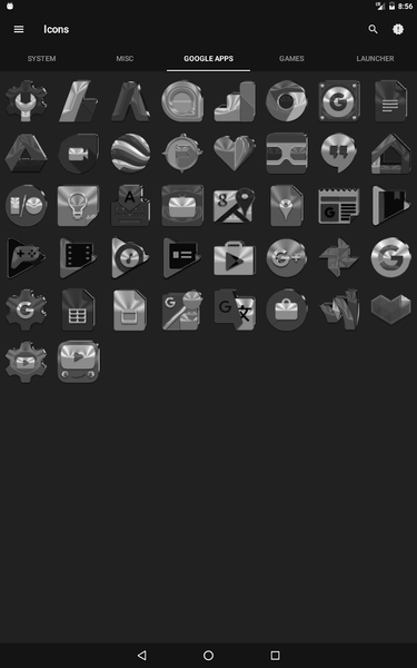 Black, Silver & Grey Icon Pack - Image screenshot of android app