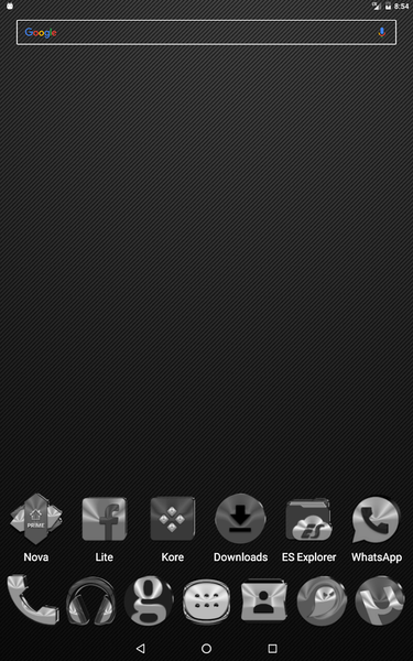 Black, Silver & Grey Icon Pack - Image screenshot of android app