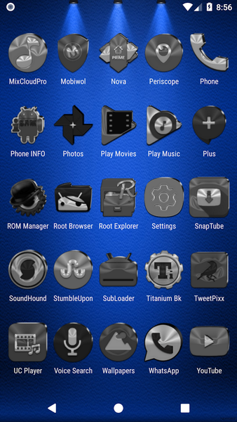Black, Silver & Grey Icon Pack - Image screenshot of android app