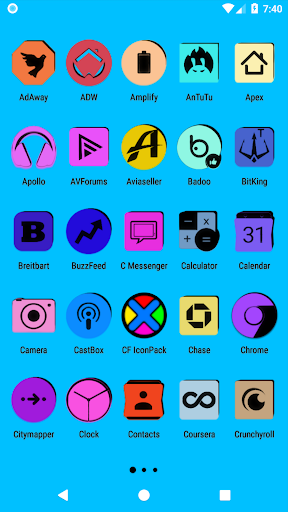 Colorful Flat Icon Pack - Image screenshot of android app