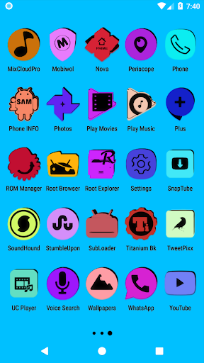 Colorful Flat Icon Pack - Image screenshot of android app