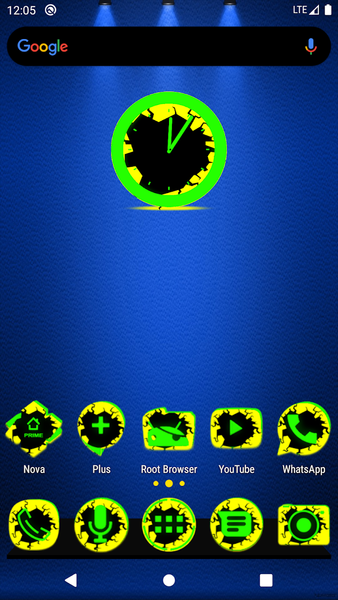 Cracked Yellow Green Icon Pack - Image screenshot of android app