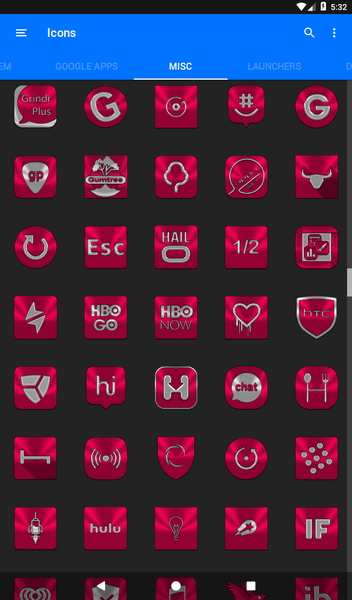 Crimson Icon Pack - Image screenshot of android app
