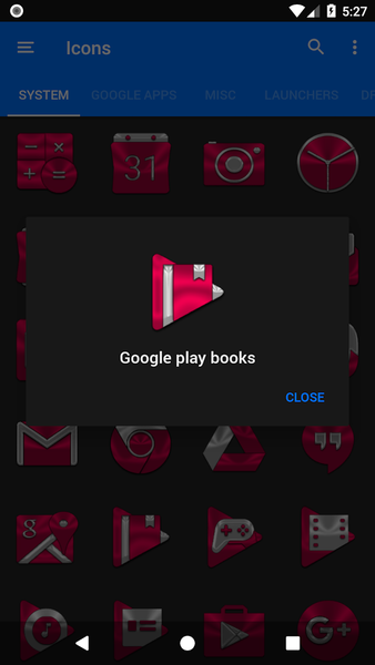 Crimson Icon Pack - Image screenshot of android app