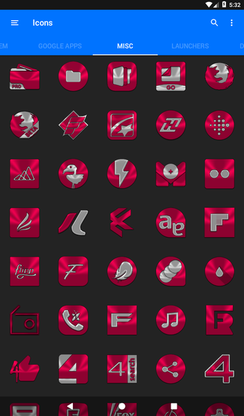 Crimson Icon Pack - Image screenshot of android app