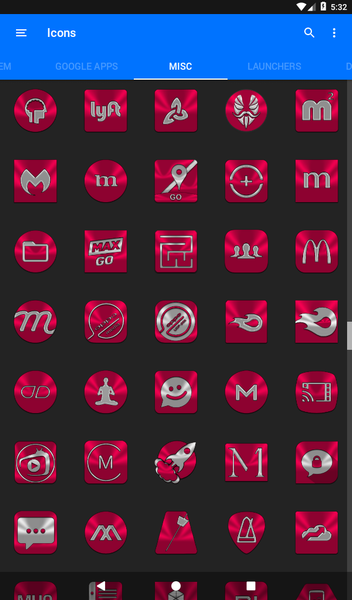 Crimson Icon Pack - Image screenshot of android app