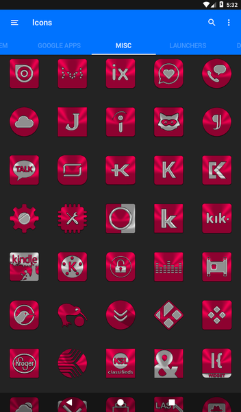 Crimson Icon Pack - Image screenshot of android app