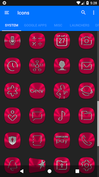 Crimson Icon Pack - Image screenshot of android app