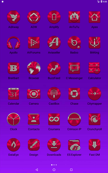 Crimson Icon Pack - Image screenshot of android app