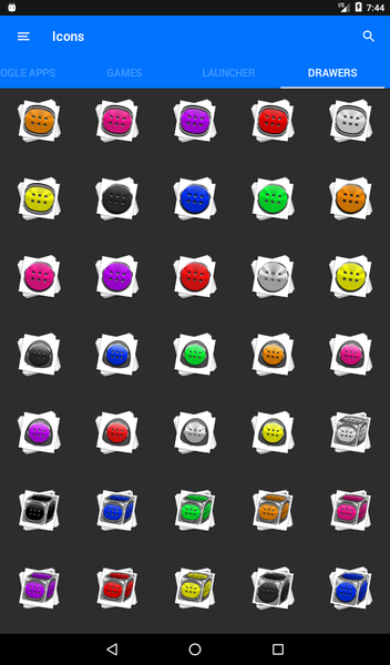 Cyan and Black Icon Pack - Image screenshot of android app