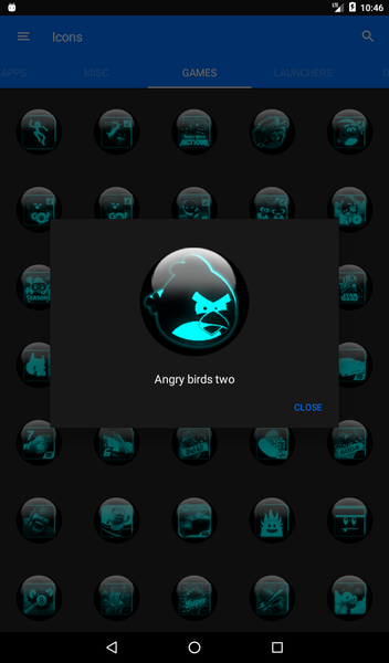 Cyan Glass Orb Icon Pack - عکس برنامه موبایلی اندروید