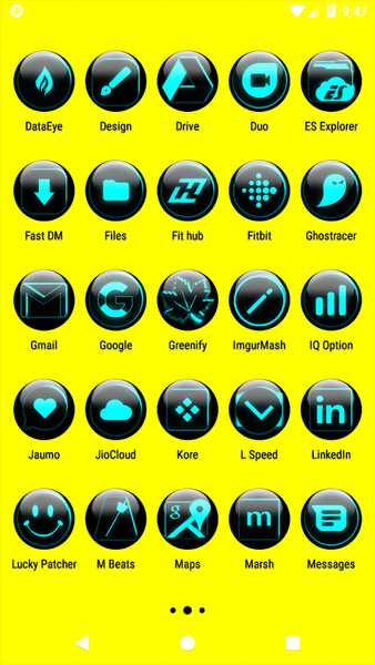 Cyan Glass Orb Icon Pack - عکس برنامه موبایلی اندروید