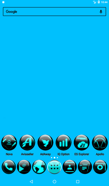 Cyan Glass Orb Icon Pack - عکس برنامه موبایلی اندروید