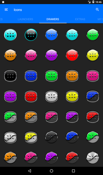 Cyan Glass Orb Icon Pack - عکس برنامه موبایلی اندروید