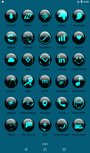 Cyan Glass Orb Icon Pack - عکس برنامه موبایلی اندروید