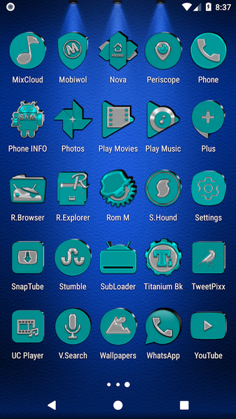 Cyan Icon Pack - Image screenshot of android app