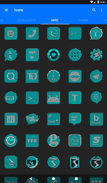 Cyan Icon Pack - Image screenshot of android app