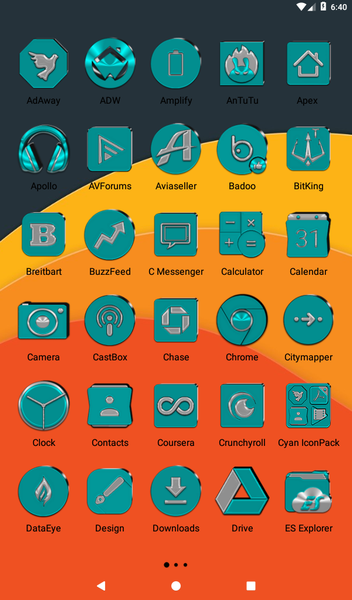 Cyan Icon Pack - Image screenshot of android app