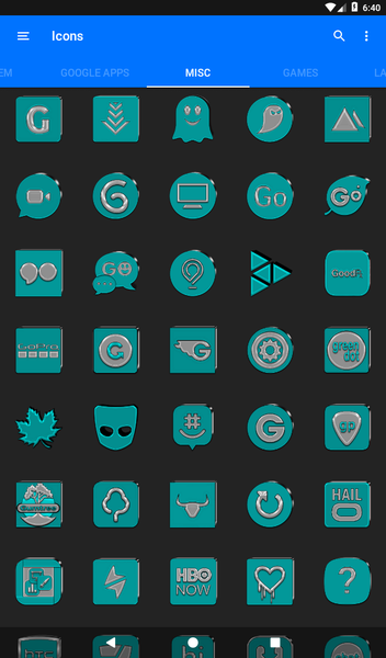 Cyan Icon Pack - Image screenshot of android app