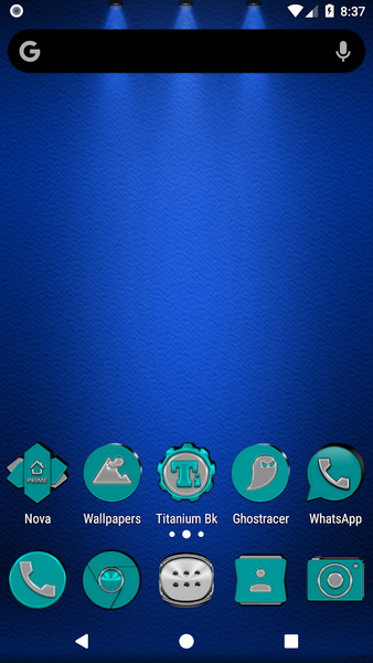 Cyan Icon Pack - Image screenshot of android app