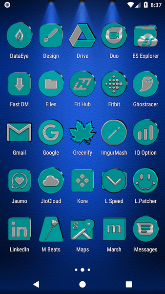 Cyan Icon Pack - Image screenshot of android app