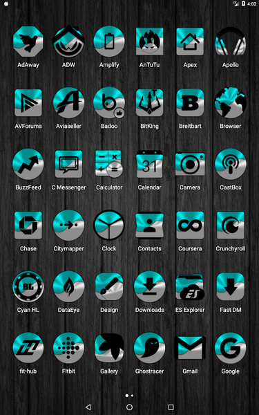 Half Light Cyan Icon Pack - Image screenshot of android app