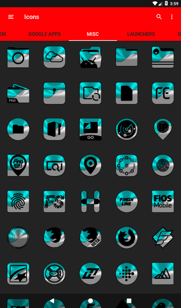 Half Light Cyan Icon Pack - Image screenshot of android app