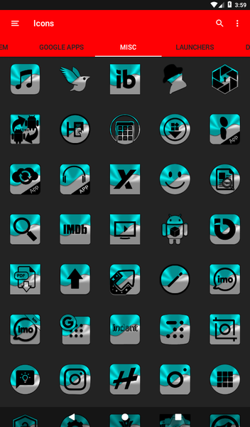 Half Light Cyan Icon Pack - Image screenshot of android app