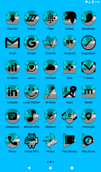 Half Light Cyan Icon Pack - Image screenshot of android app
