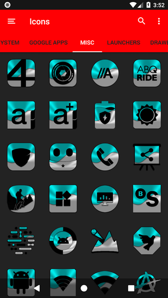 Half Light Cyan Icon Pack - Image screenshot of android app