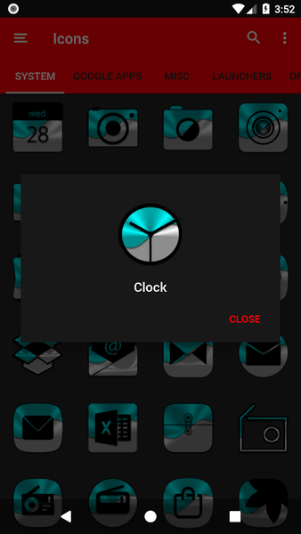 Half Light Cyan Icon Pack - Image screenshot of android app
