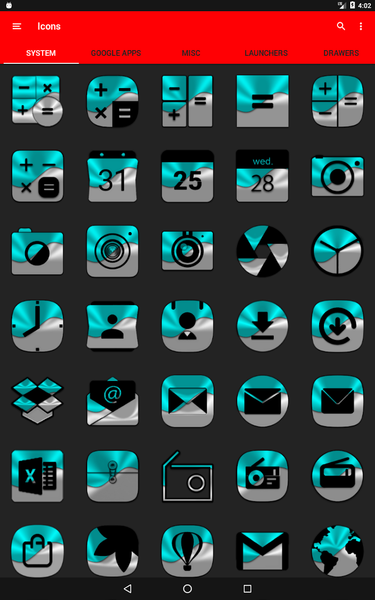 Half Light Cyan Icon Pack - Image screenshot of android app