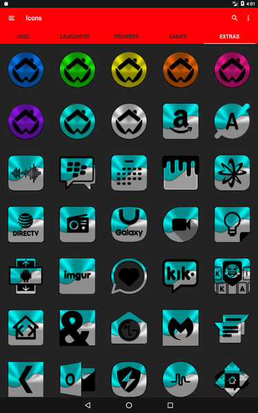 Half Light Cyan Icon Pack - Image screenshot of android app