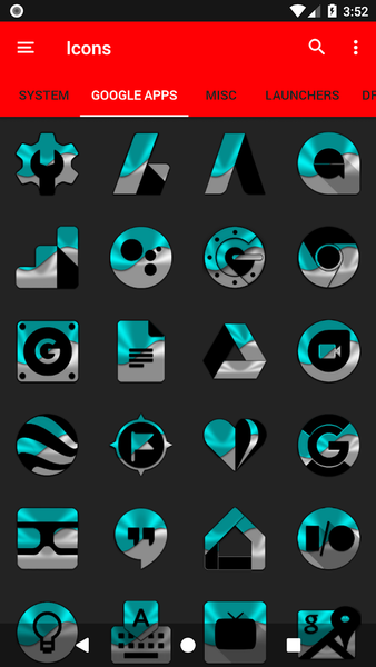Half Light Cyan Icon Pack - Image screenshot of android app