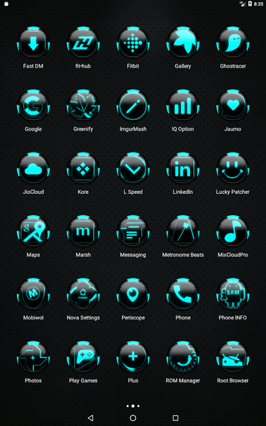 Cyan Icon Pack Style 6 - Image screenshot of android app