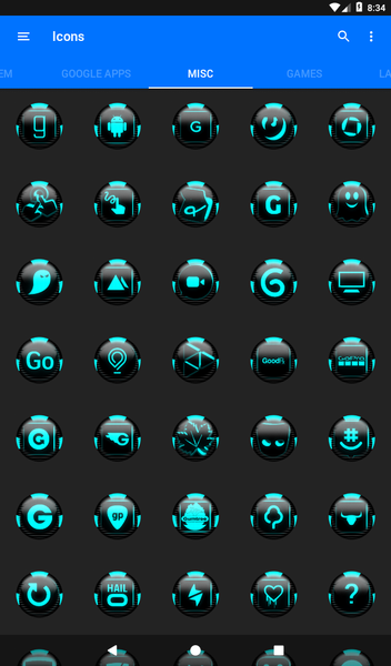 Cyan Icon Pack Style 6 - Image screenshot of android app