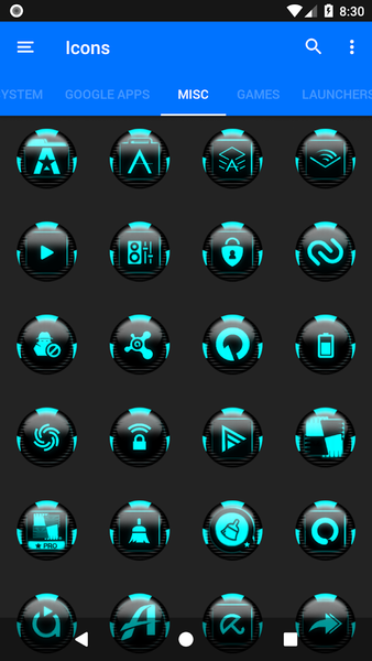Cyan Icon Pack Style 6 - Image screenshot of android app