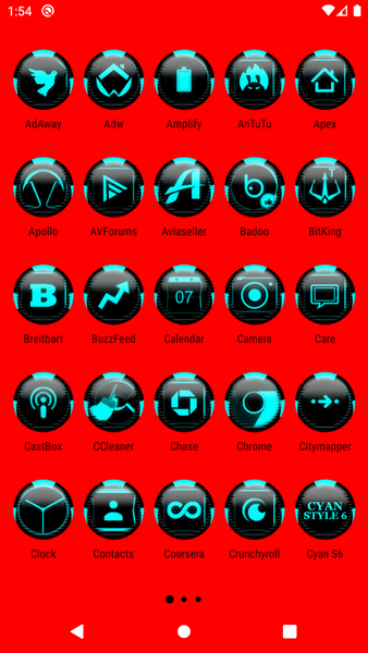 Cyan Icon Pack Style 6 - عکس برنامه موبایلی اندروید