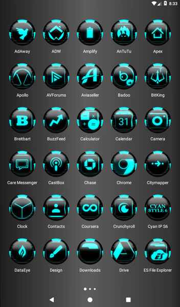 Cyan Icon Pack Style 6 - Image screenshot of android app