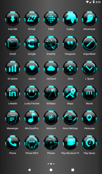 Cyan Icon Pack Style 6 - Image screenshot of android app