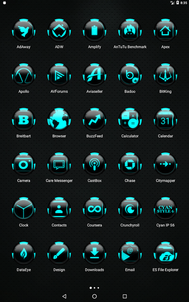 Cyan Icon Pack Style 6 - Image screenshot of android app