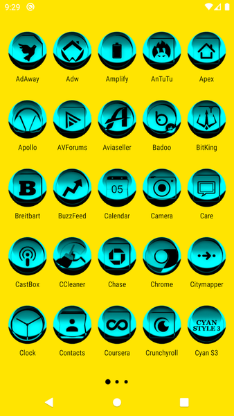 Cyan Icon Pack Style 3 - Image screenshot of android app