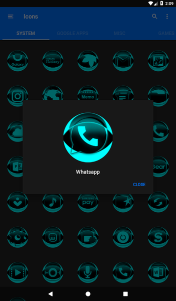 Cyan Icon Pack Style 2 - Image screenshot of android app