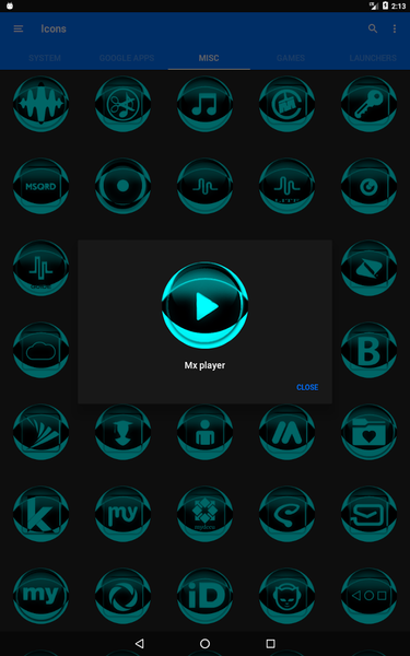 Cyan Icon Pack Style 2 - Image screenshot of android app