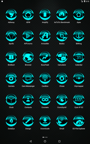 Cyan Icon Pack Style 2 - Image screenshot of android app