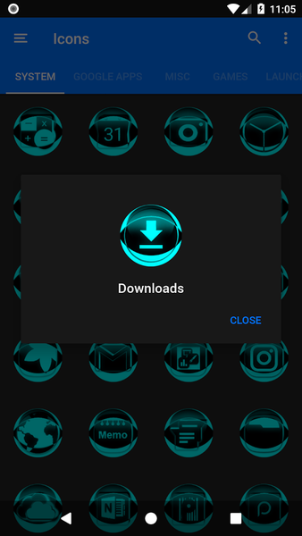 Cyan Icon Pack Style 2 - Image screenshot of android app